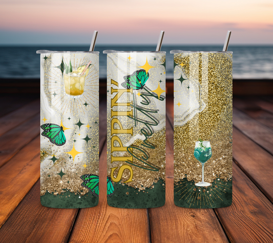 Sippin' Pretty - 20 oz Stainless Steel Tumbler