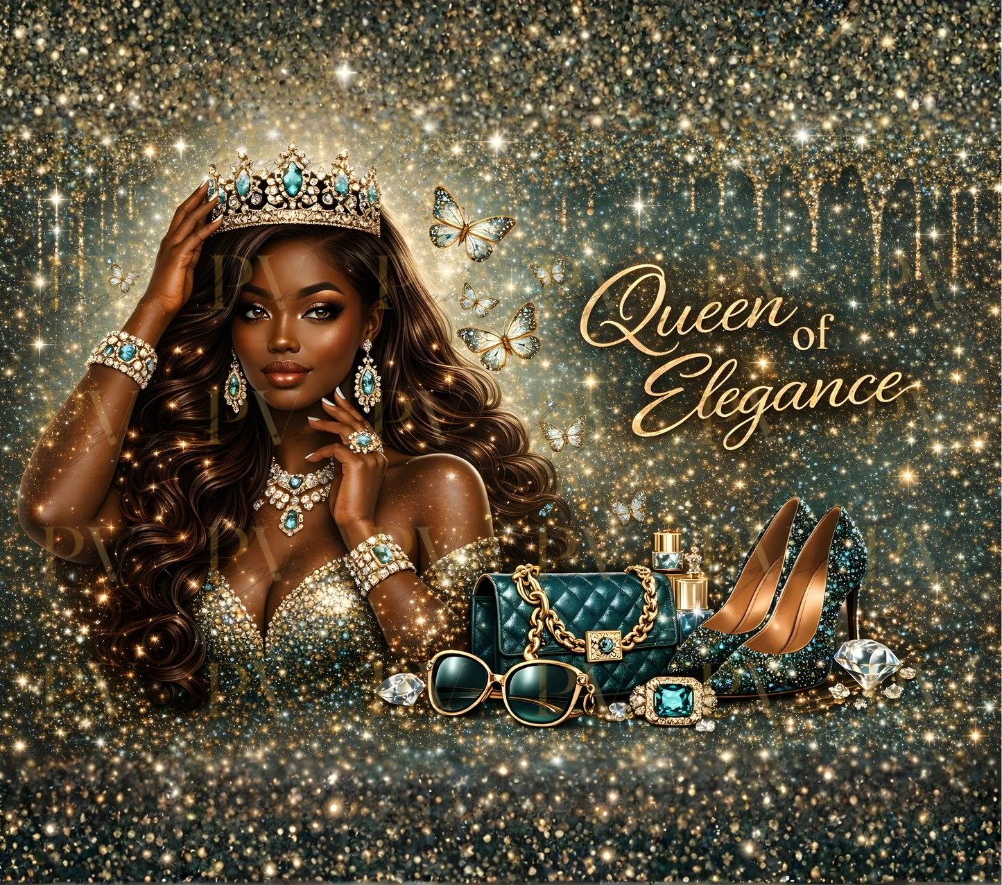 Majesty & Glam Collection – 20oz Tumbler Wrap Bundle (3 PNG Files)