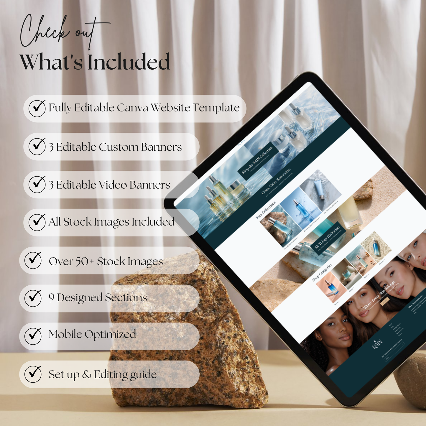 RAIN Skin Care – Luxury Shopify Website Template