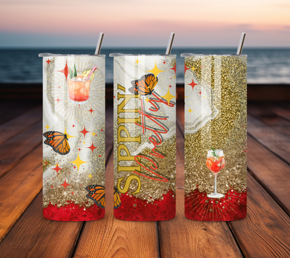 Sippin' Pretty - 20 oz Stainless Steel Tumbler