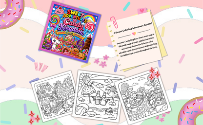 Sweet Adventures in Candy Kingdom | Hidden Crown Search Game | Kids Coloring Book