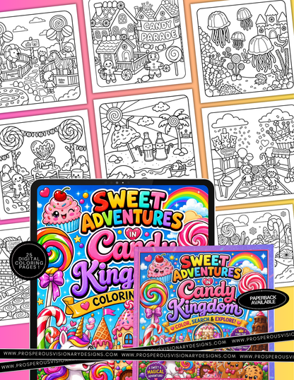 Sweet Adventures in Candy Kingdom | Hidden Crown Search Game | Kids Coloring Book