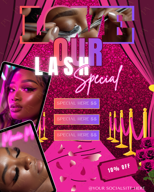 Luxury Lash Promo Instagram Template | Canva Editable