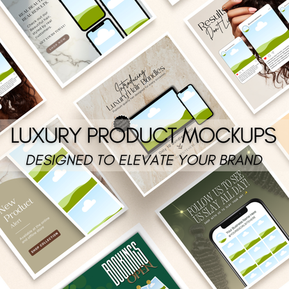 Luxury Hair Product Mockups | 6 Editable Canva Templates for Beauty Brands