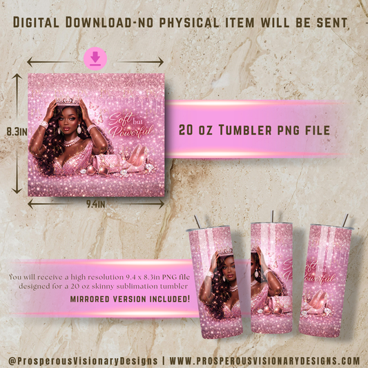 Pink Luxe Majesty – 20oz Tumbler Wrap PNG