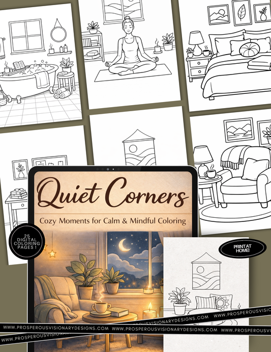 Cozy Mindful Spaces Coloring Book