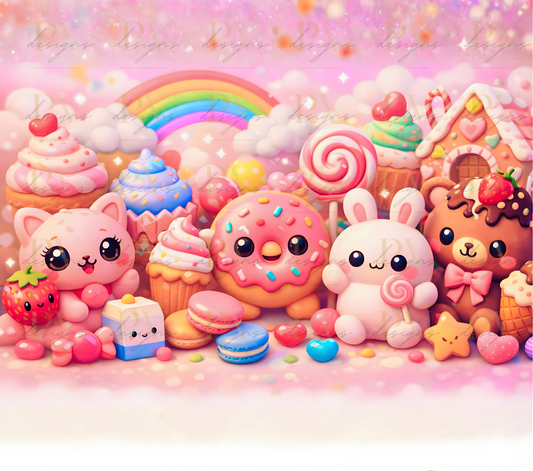 Sweet Treat Wonderland – 20oz Tumbler Wrap PNG