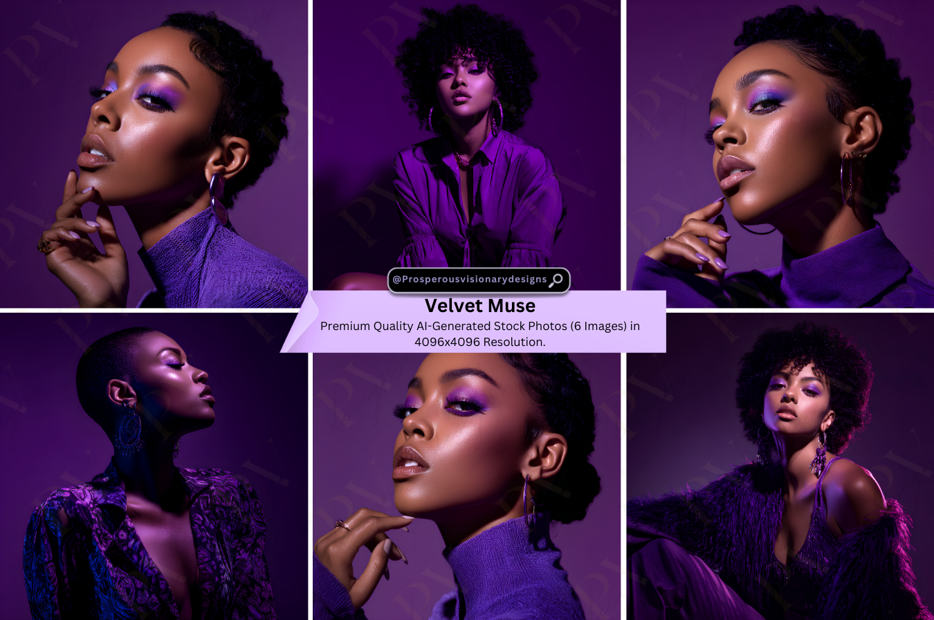 Velvet Muse - Stock Photos (Set of 6)