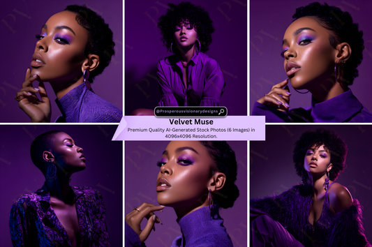 Velvet Muse - Stock Photos (Set of 6)