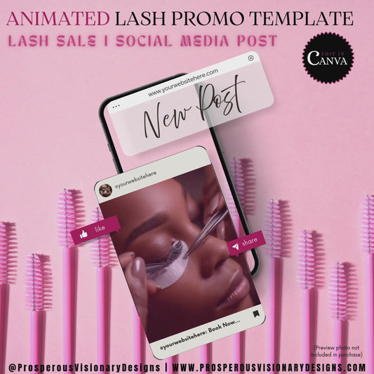 Lash Promo Template – Animated Editable Canva Design